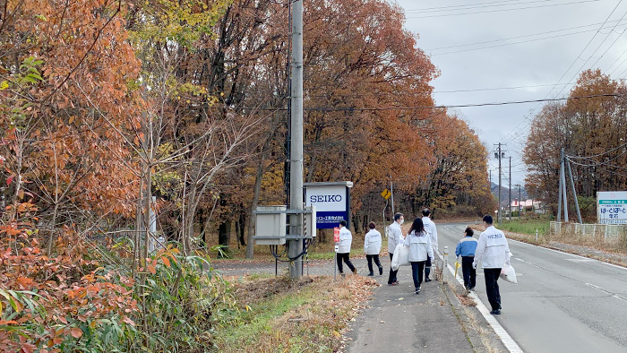 県道131号線沿いのゴミ拾い