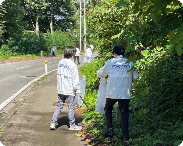 盛岡セイコー工業周辺清掃活動